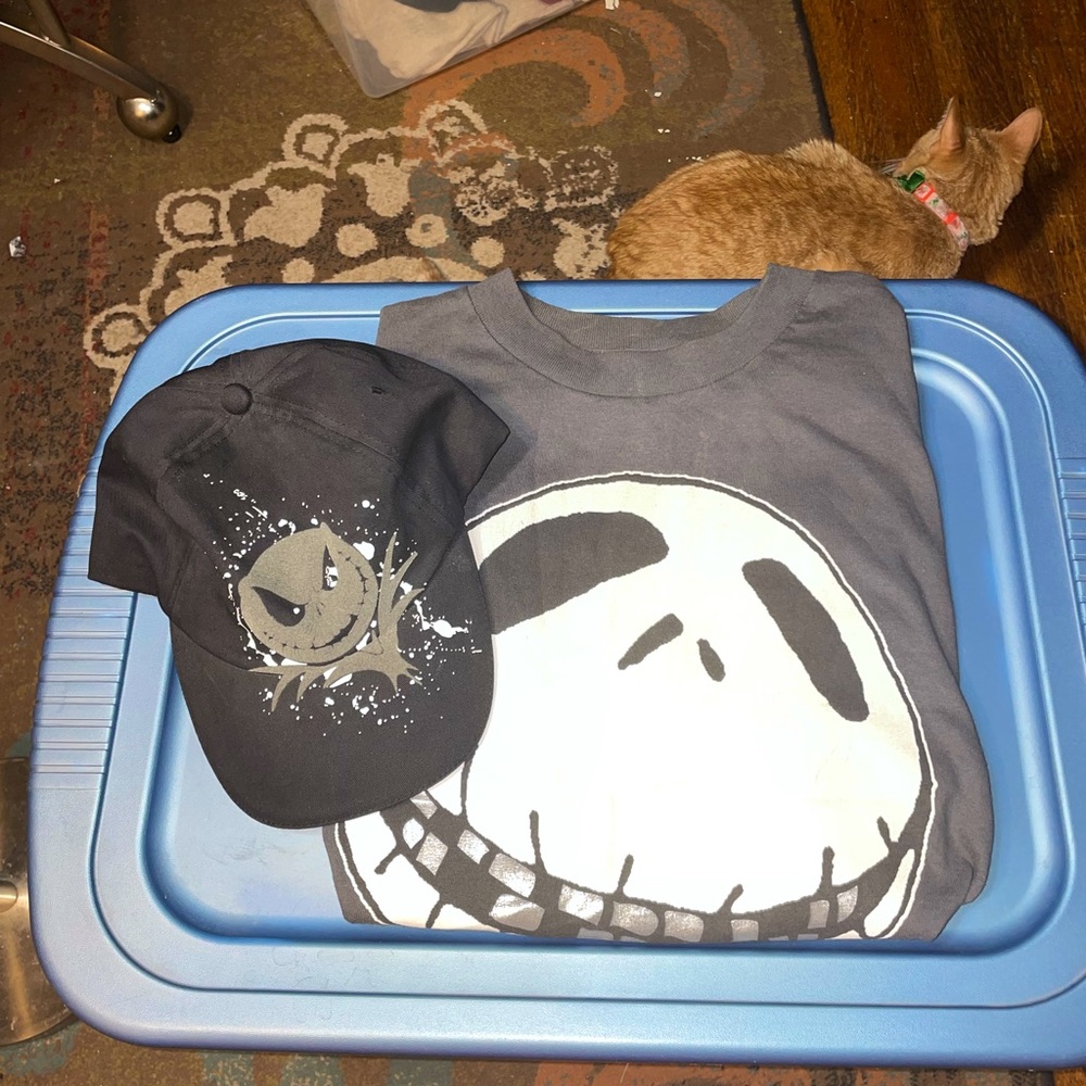 Jack Skellington t-shirt & baseball cap hat bundle